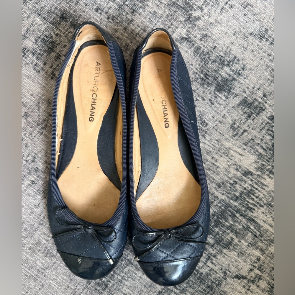 Women's Navy Ballet Flats